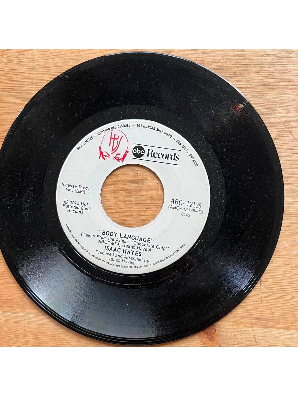 Isaac Hayes - Body Language/Come Live with Me 45rpm VG+ R10